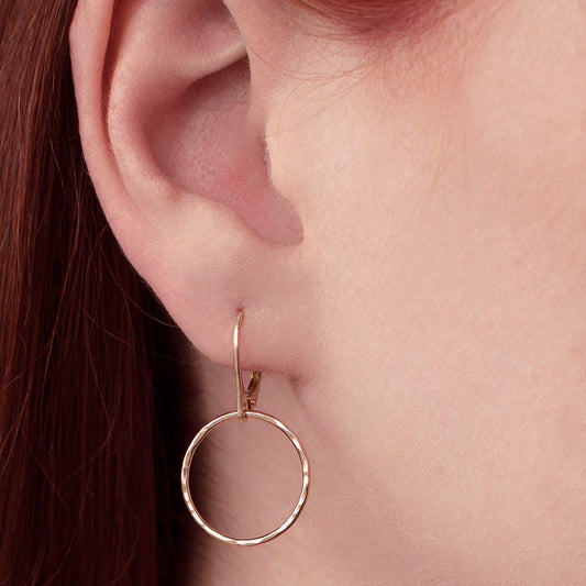 Rose gold hoop earrings