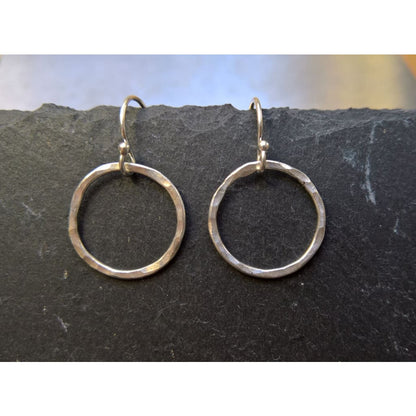 Silver hoop earrings large