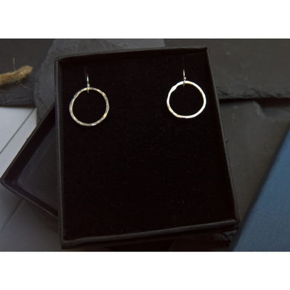 Silver hoop earrings large