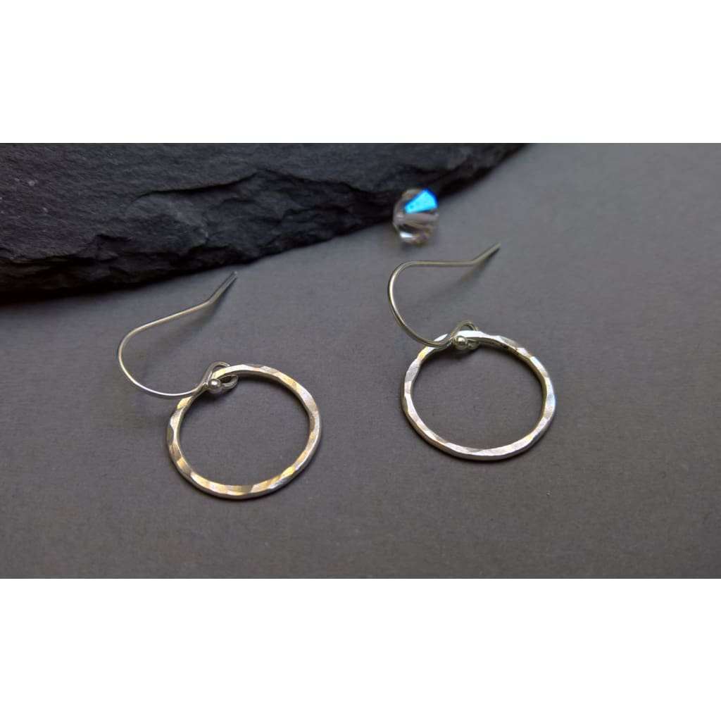 Silver hoop earrings small